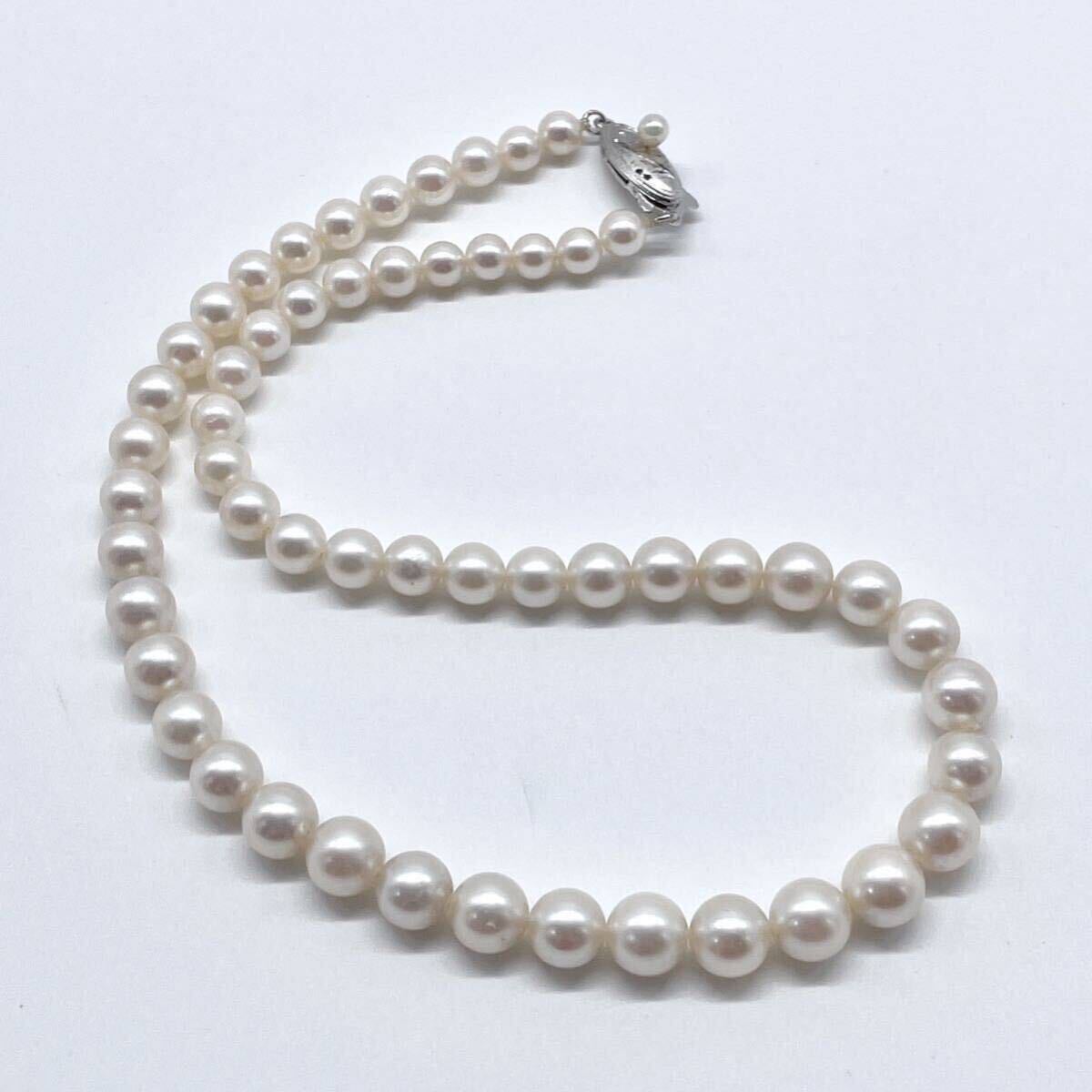 テリ強 アコヤ真珠 ネックレス 5.3-7.9mm アコヤパール ラウンド pearl necklace jewelry silverの画像5