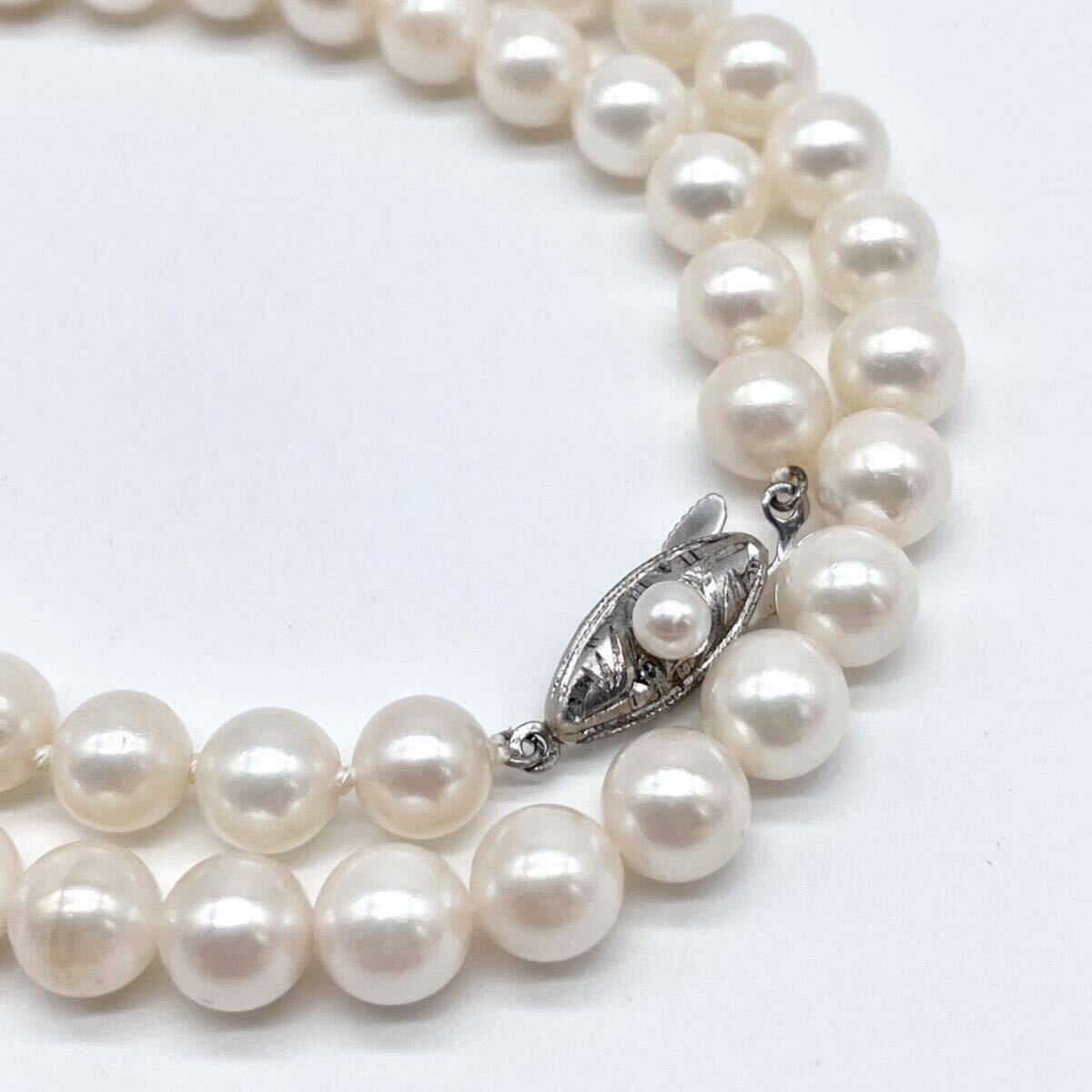 テリ強 アコヤ真珠 ネックレス 6.5-6.8mm アコヤパール ラウンド pearl necklace jewelry silverの画像1