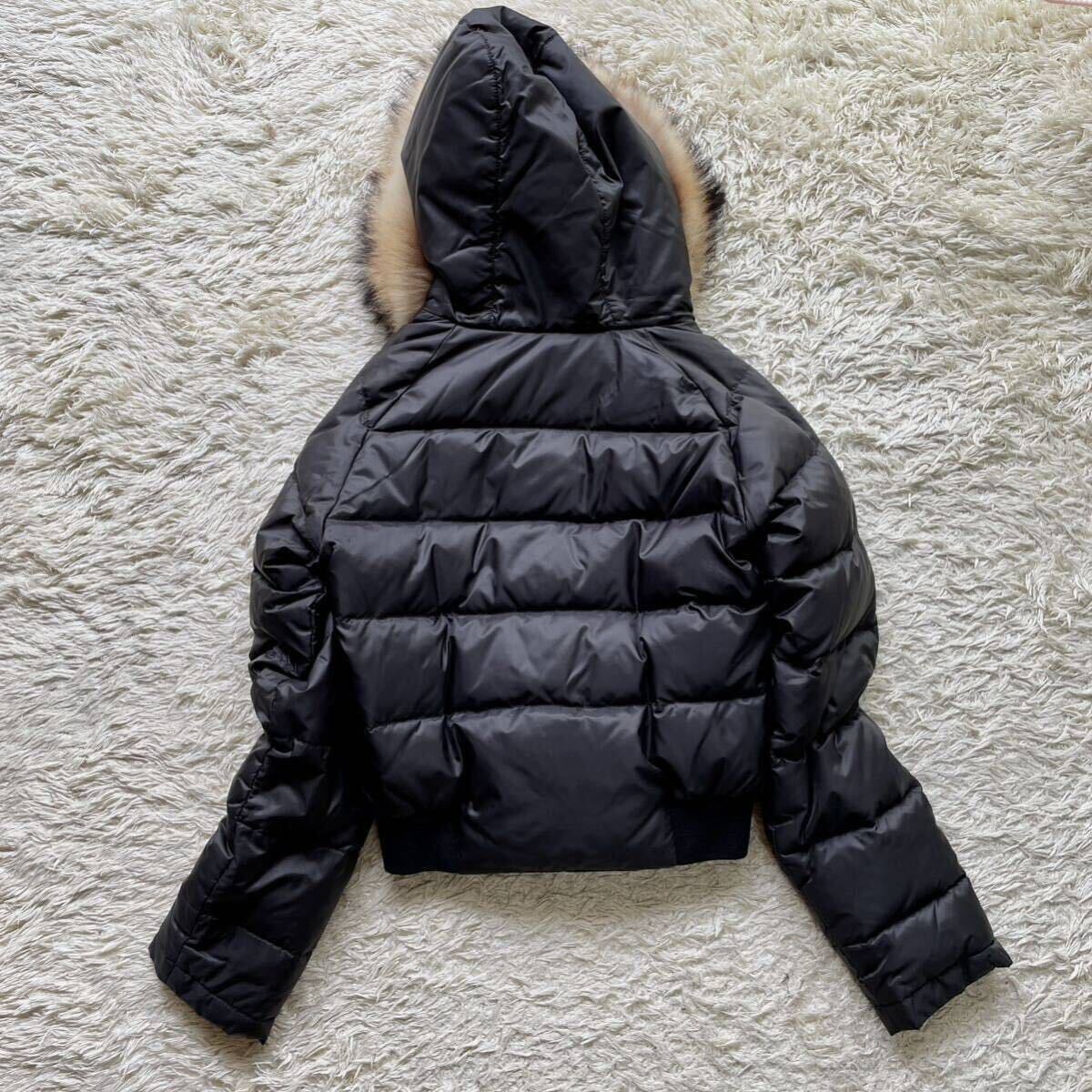 MONCLER モンクレール ダウンジャケット ALBERTA アルベルタ ミリタリー N-2B ブルガリ ブラック 黒 リアルファー レディース 00の画像2