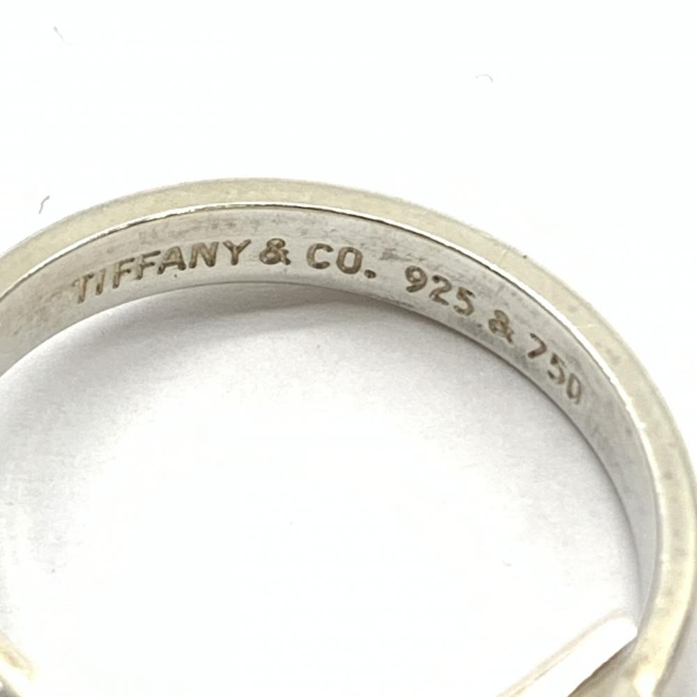 TIFFANY&Co. ティファニー リボンリング 指輪 アクセサリー SV925/K18 シルバー ゴールド サイズ11号 レディース ブランド 管理RT36701の画像7