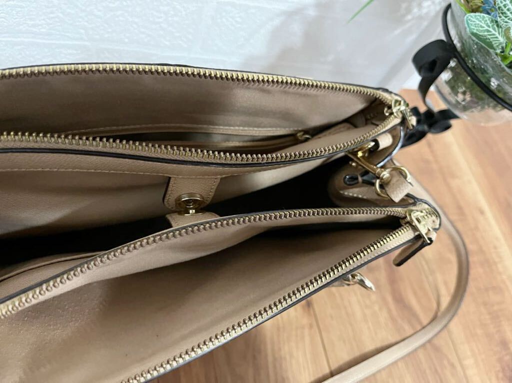 COACH Coach 2way beige handbag 