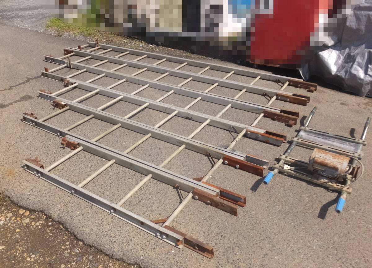 *.-551 aluminium ladder 6ps.@ motor attaching used connection [ Gunma prefecture . raw city / pickup ]3m is 2 ps, other each 1 pcs 2.57m 2.1m 1.8m 1.2m gram up load ..?