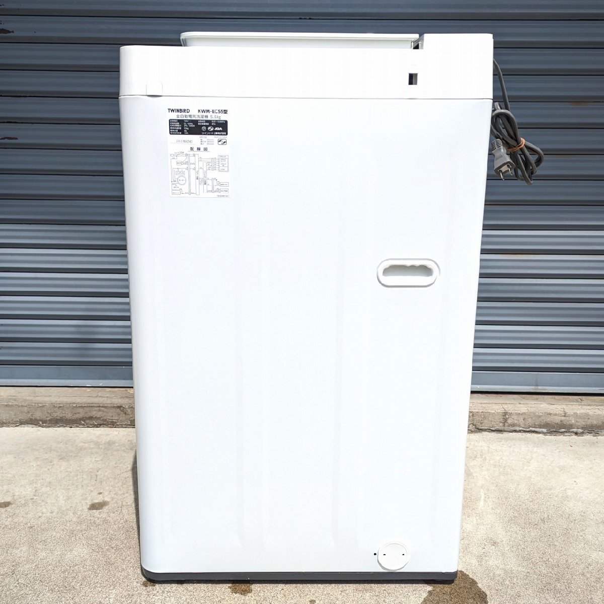 TWINBIRD(ツインバード)・全自動電気洗濯機・5.5㎏・2021年製・KWM-EC55・No.230801-22・梱包サイズ220_画像5