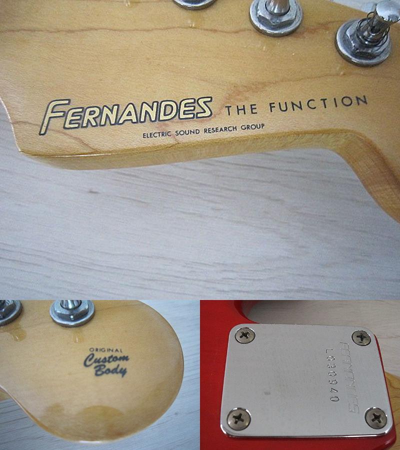 FERNANDES THE FUNCTION custom body フェルナンデス エレキギター 弦なし レッド 【ジャンク／部品取り】YO4031ZE【送料無料／匿名配送】_画像5