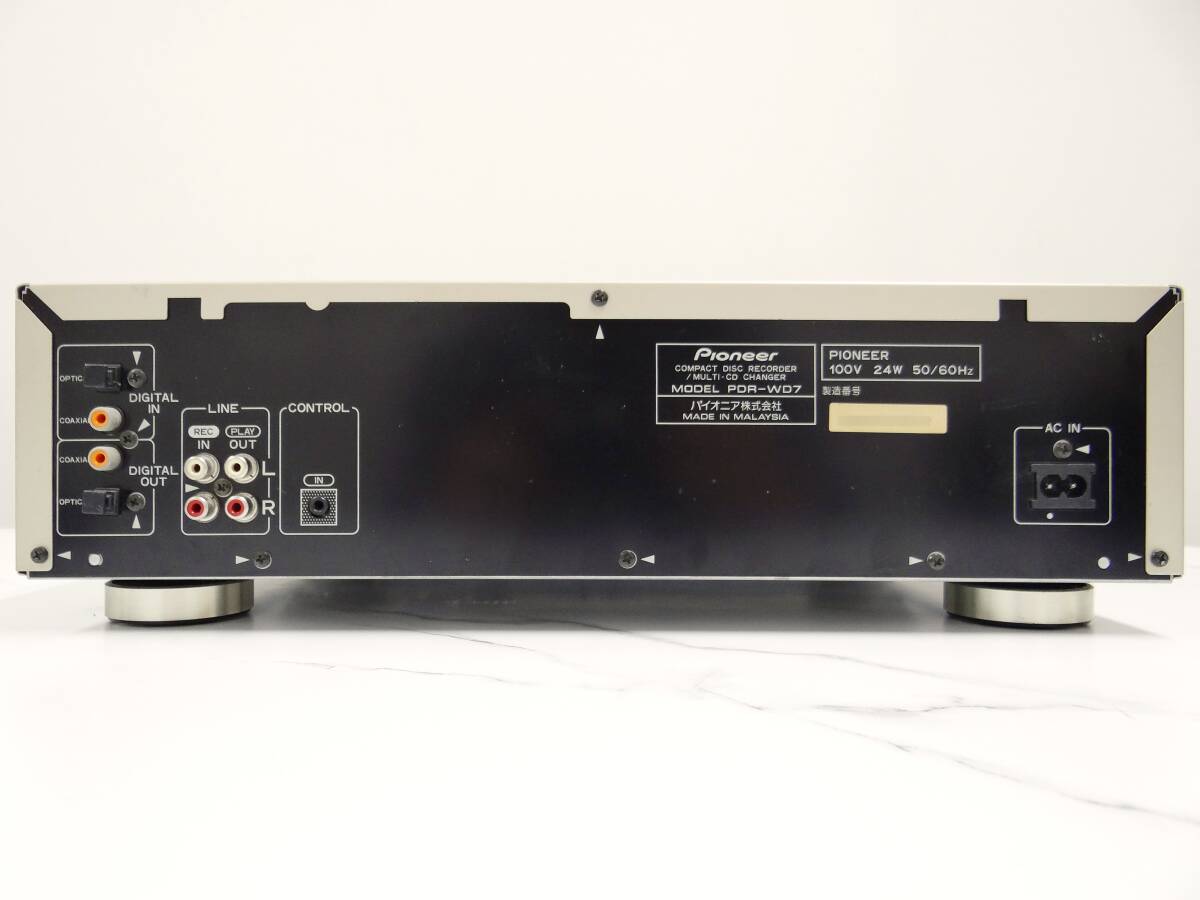 【貴重】Pioneer パイオニア PDR-WD7 3枚CDチェンジャー＋CDレコーダー 取扱説明書付の画像6