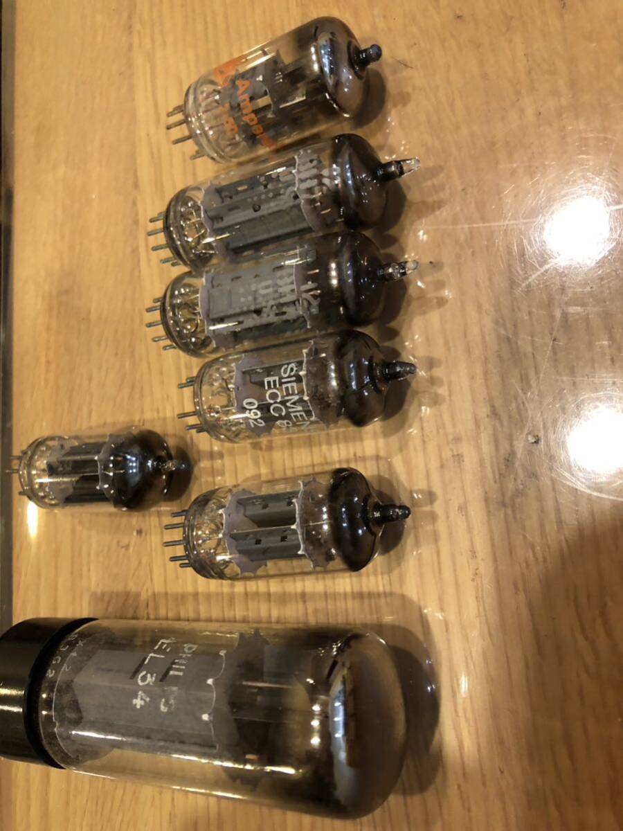  vacuum tube 7ps.@Mullard ECC83, Amperex ECC81 12AT7, EL Menco 12BH7, SIEMENS ECC83 12AX7, Philips EL34 xf2 B3G2