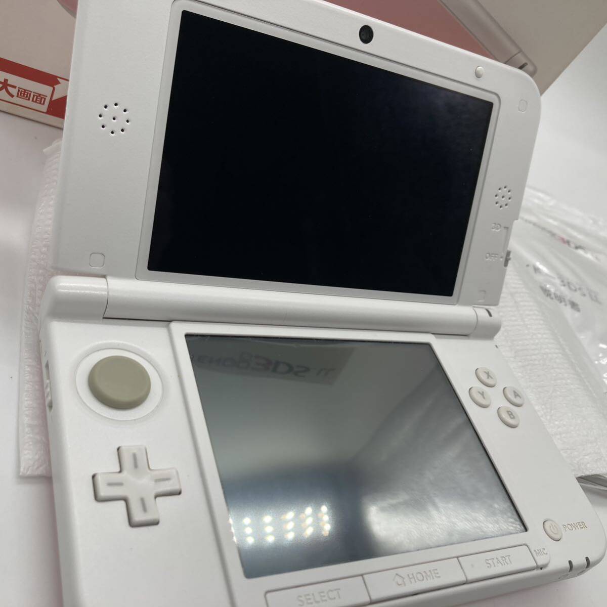 [ б/у ]1 иен ~ nintendo Nintendo 3DS LL розовый × белый SPR-001 с коробкой электризация OK текущее состояние товар оригинальная коробка есть стилус приложен 