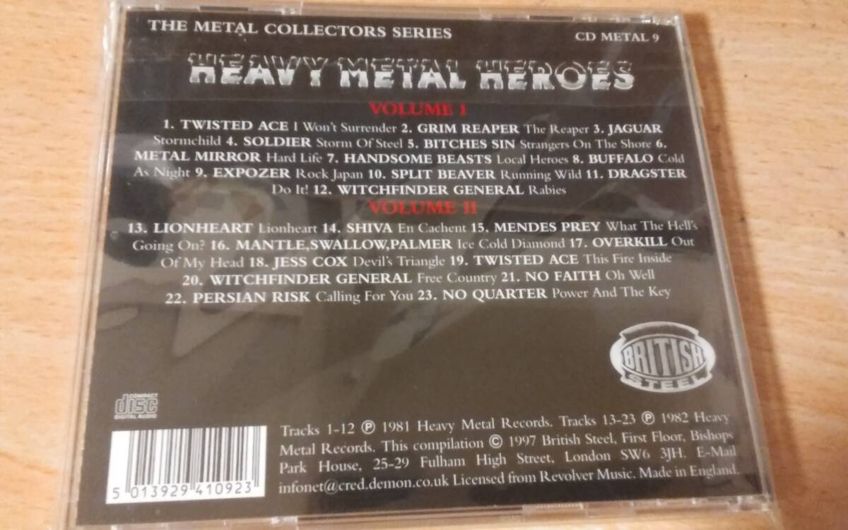 【NWOBHM】VA - Heavy Metal Heroes Volume I & Volume II 廃盤CD。の画像2