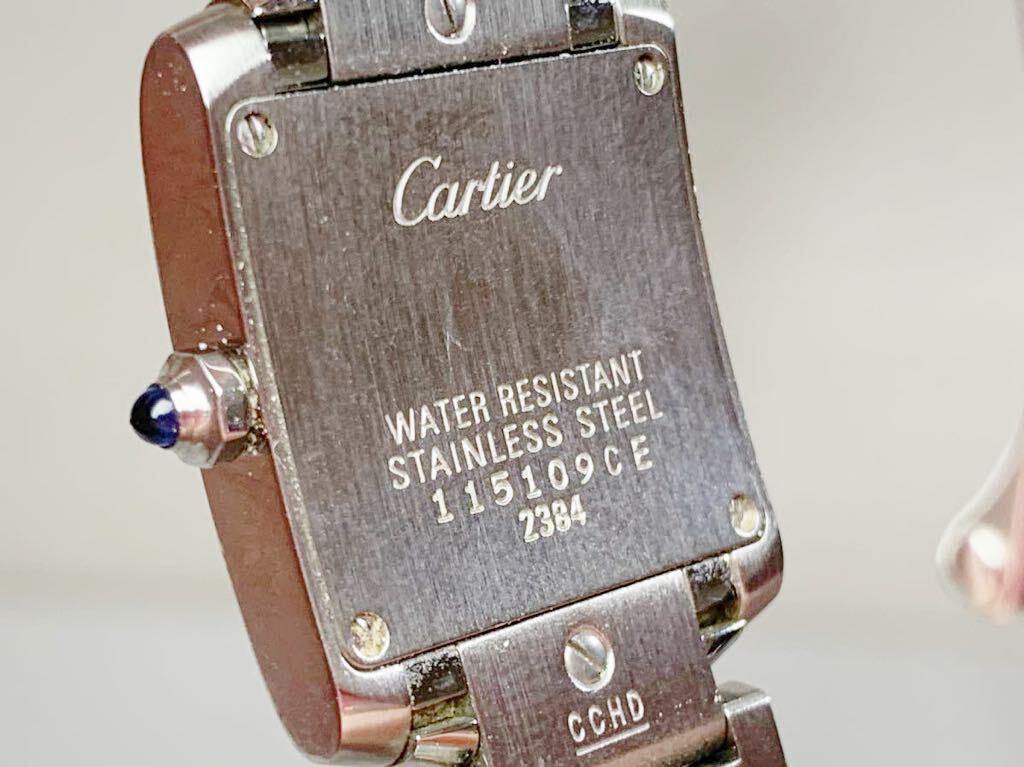 【不動品】Cartier カルティエ タンクフランセーズ SS QZ W51008Q3 2384 115109CE 箱 コマ説明書 付属品あり 腕時計 レディース IK