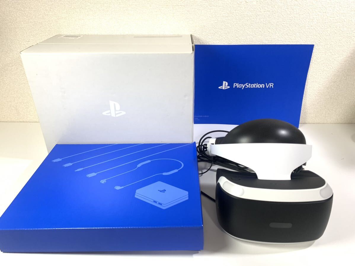 【現状品】SONY ソニー PlayStation VR PSVR ヘッドセット プレイステーションVR CUH-ZVR2 PS4通電確認済み IKの画像1