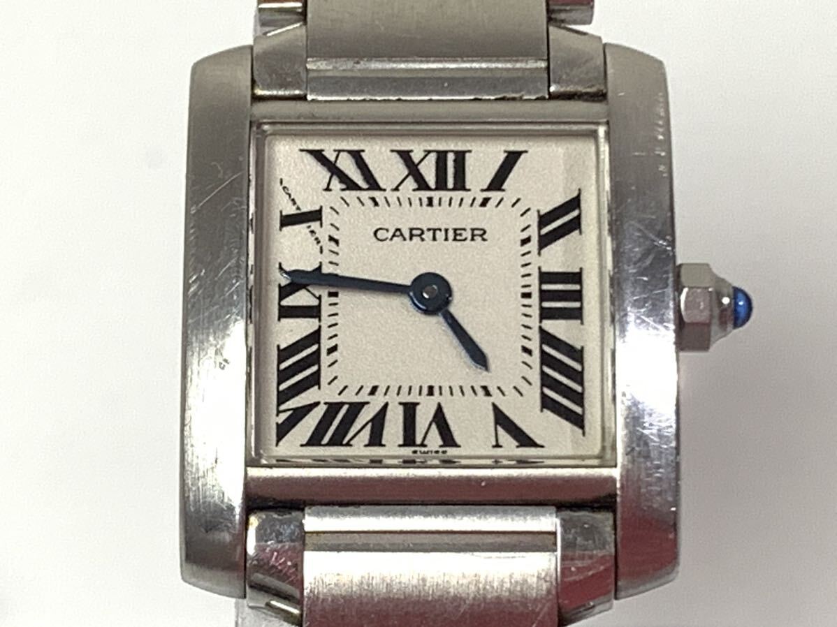 【不動品】Cartier カルティエ タンクフランセーズ SS QZ 2300 CC551988 腕時計 レディース リューズ正常 本体のみSYの画像2