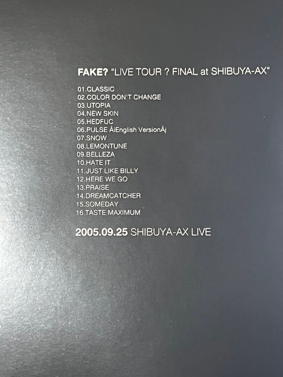 Fake? / LIVE TOUR ? at SHIBUYA-AX DVD