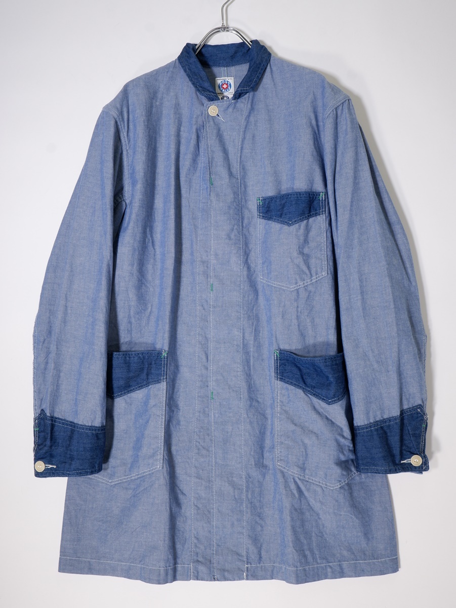 POST O'ALLS OVERALLS/ポストオーバーオールズ BEAMS PLUS別注 SHOP COATシャンブレー ショップコート [MCTA74852]_画像2