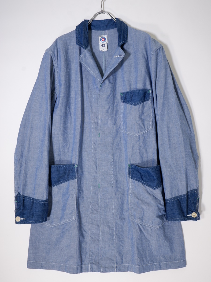 POST O'ALLS OVERALLS/ポストオーバーオールズ BEAMS PLUS別注 SHOP COATシャンブレー ショップコート [MCTA74852]_画像1