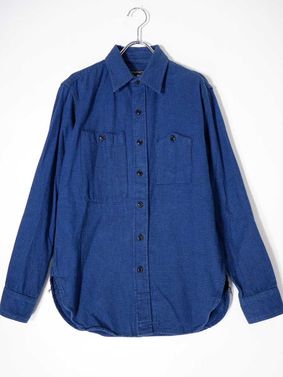 Engineered Garments/ engineered garments Work Shirt Houndstooth Flannel тысяч птица рисунок фланель рубашка work shirt [MSHA74812]