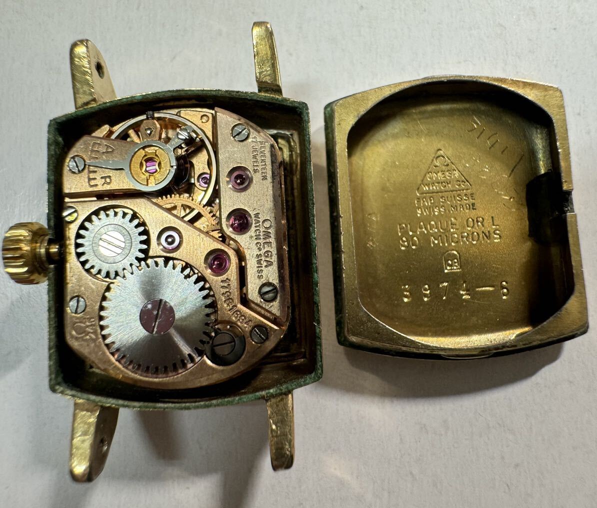 オメガ 手巻き レディース 腕時計 cal.245 3974-6 OMEGA vintage watch 金色　GOLD ラグ幅10mm さ-2_画像8