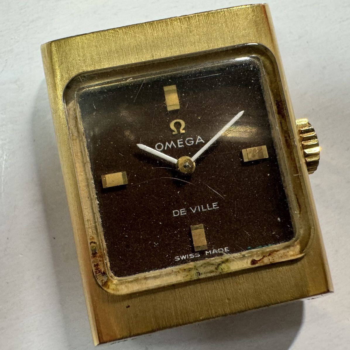 OMEGA オメガ DE VILLE デビル 511.344 Cal.485 手巻き 17石 2針 スクエア ゴールド　レディース 腕時計 GOLD ヒ-2_画像1