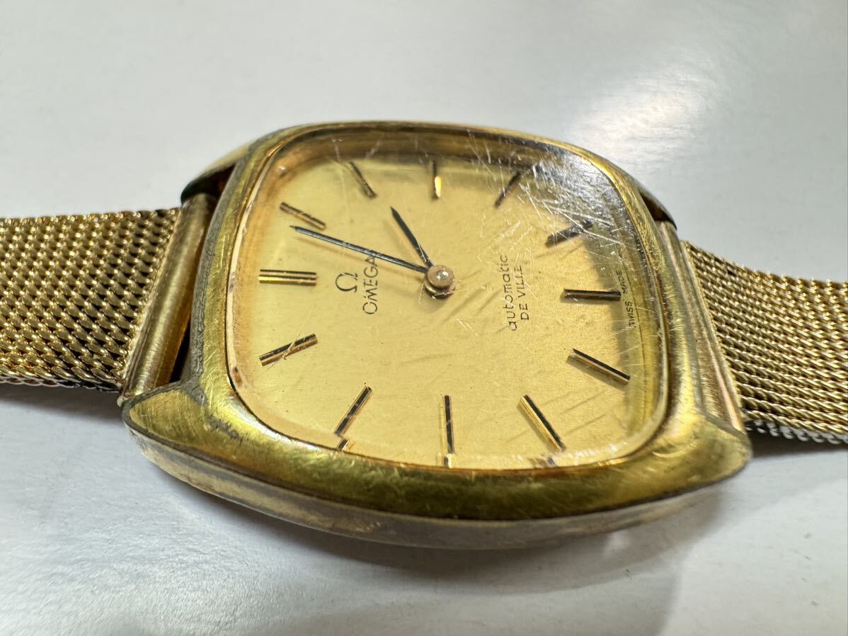 オメガ　自動巻き　デビル　純正ベルト　MD551-783 5321 cal.684 Omega De Ville vintage Automatic 551.783 wristwatch 金色 GOLD 140-52_画像3