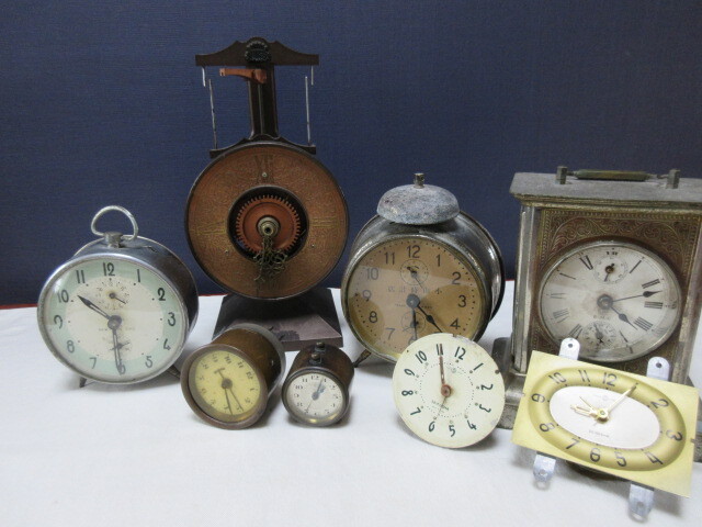 機械式 置時計 ジャンク品 8台/SEIKOSHA・YAMAGUCHI・小山時計店など