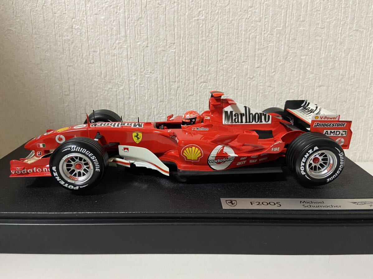 ホットウィール 1/18フェラーリ F2005 #1 ミハエルシューマッハ マルボロ Hotwheels Ferrari Marlboroの画像2