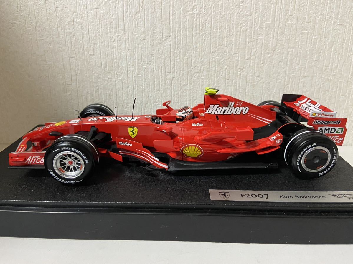 ホットウィール 1/18フェラーリ F2007 #1 キミ ライコネン マルボロ Hotwheels Ferrari Marlboro_画像2