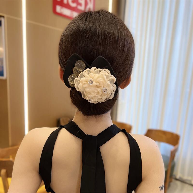 ヘアアクセサリー シュシュ フラワーかんざし お団子 ヘッドドレス 髪飾り 成人式 卒業式 バレッタ 浴衣髪飾り シュシュの画像9