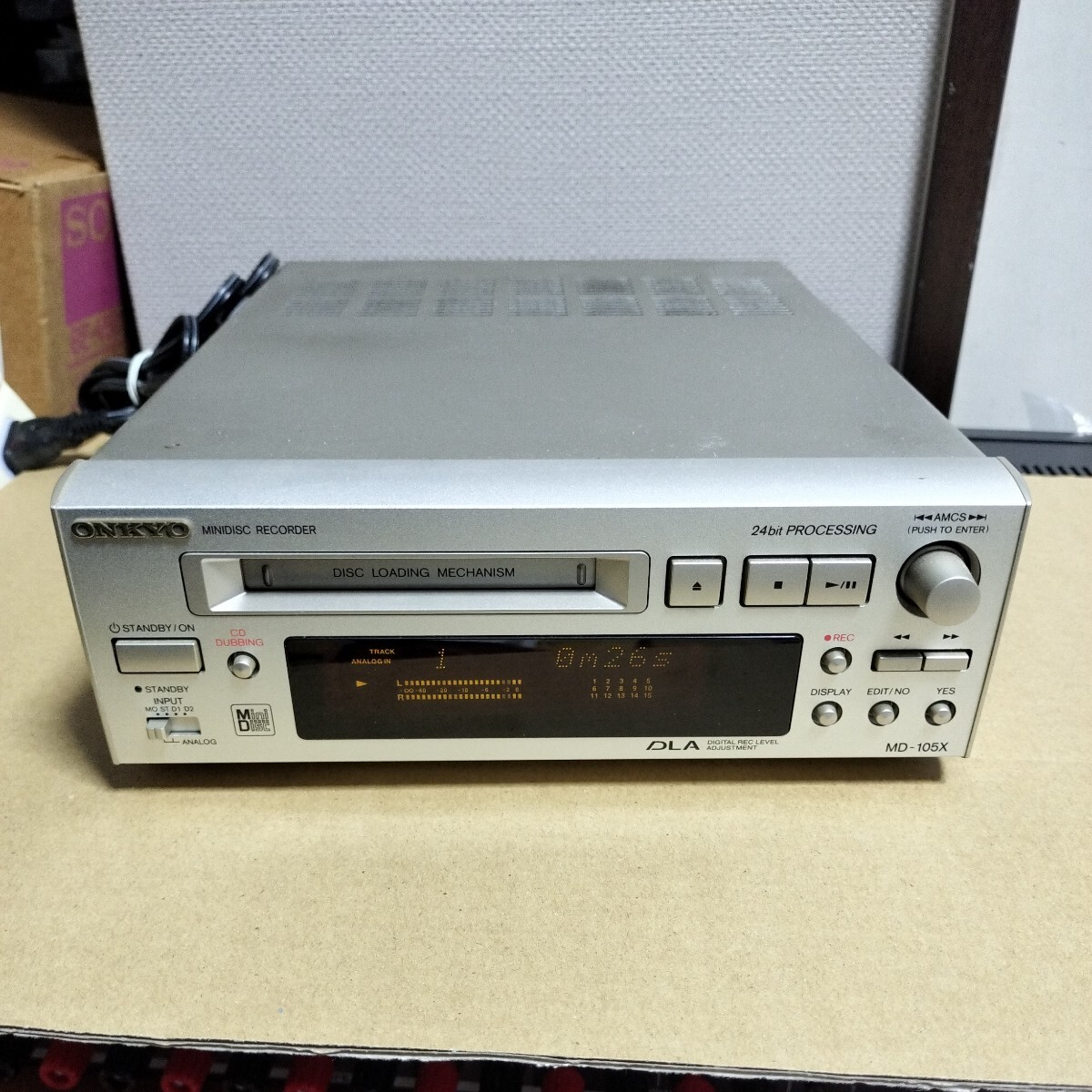 動作OK　ONKYO オンキョー　MDデッキ 　MD-105X