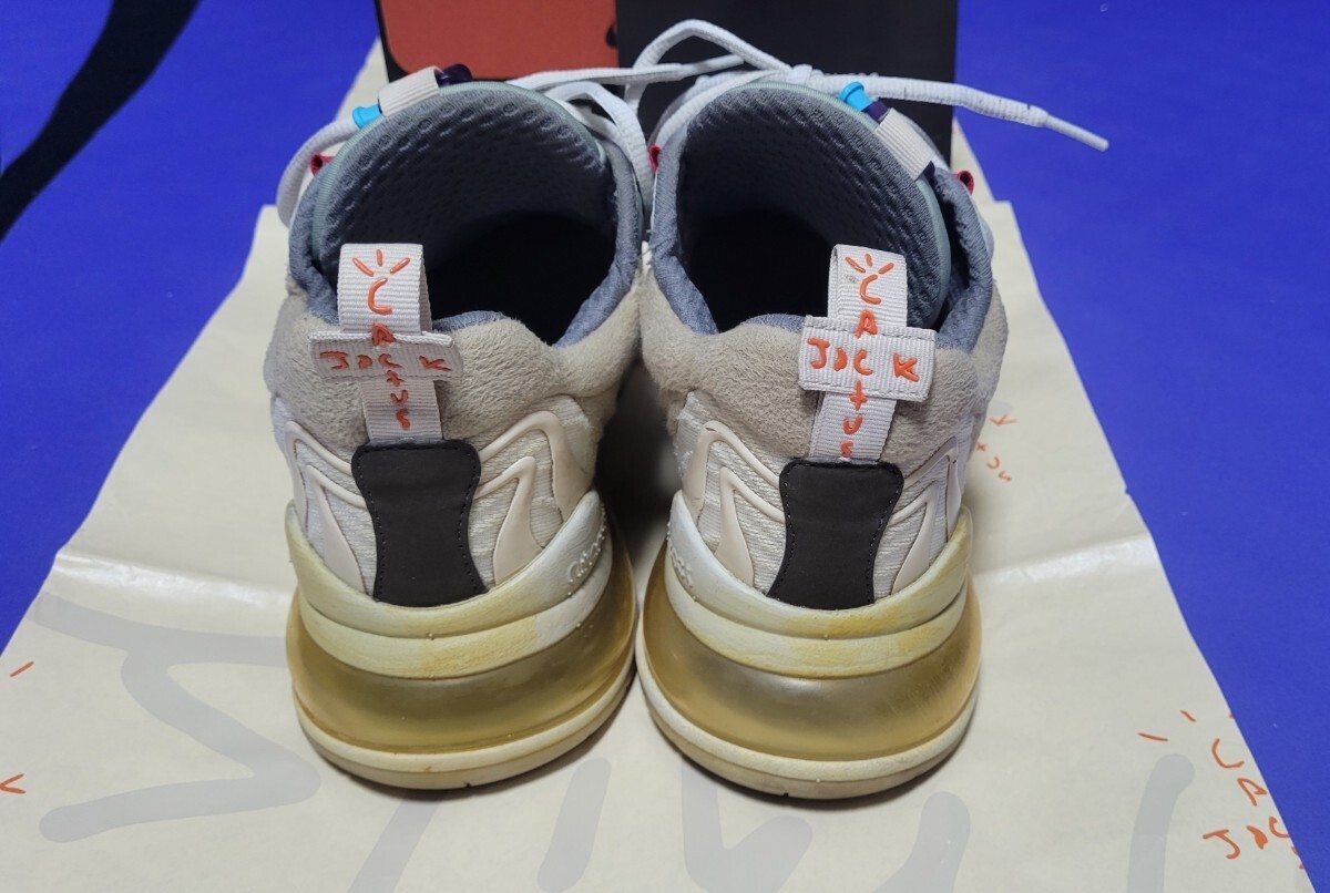 ナイキ！トラヴィススコット 26.5cm！ NIKE TRAVIS SCOTT X AIR MAX 270 REACT ENG 'CACTUS TRAILS' / LIGHT CREAM DARK HAZEL MICA の画像3