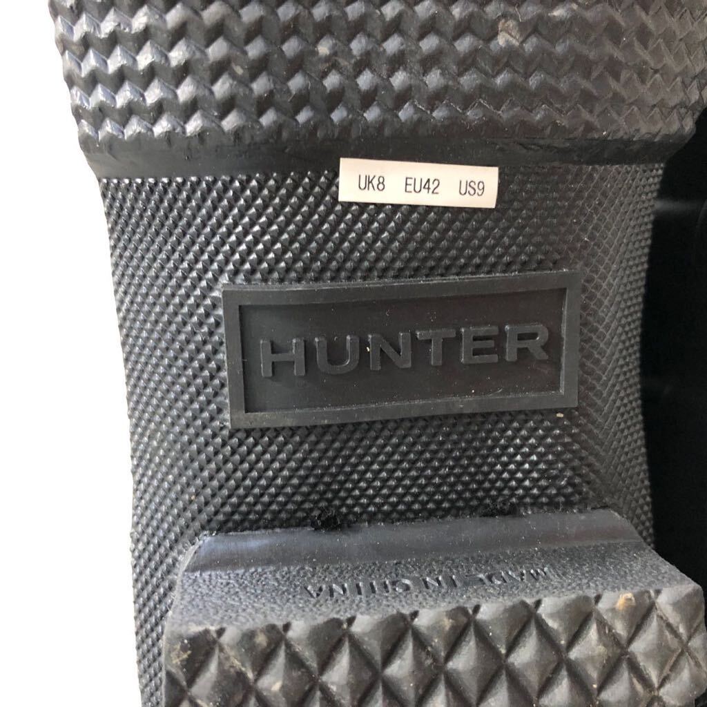 HUNTER MENS ORIGINAL SHORT BLACK ハンター メンズ オリジナル ショート レインブーツ 長靴 UK8 US9 EU42 MFS9000RMA ブラック 27cmの画像6
