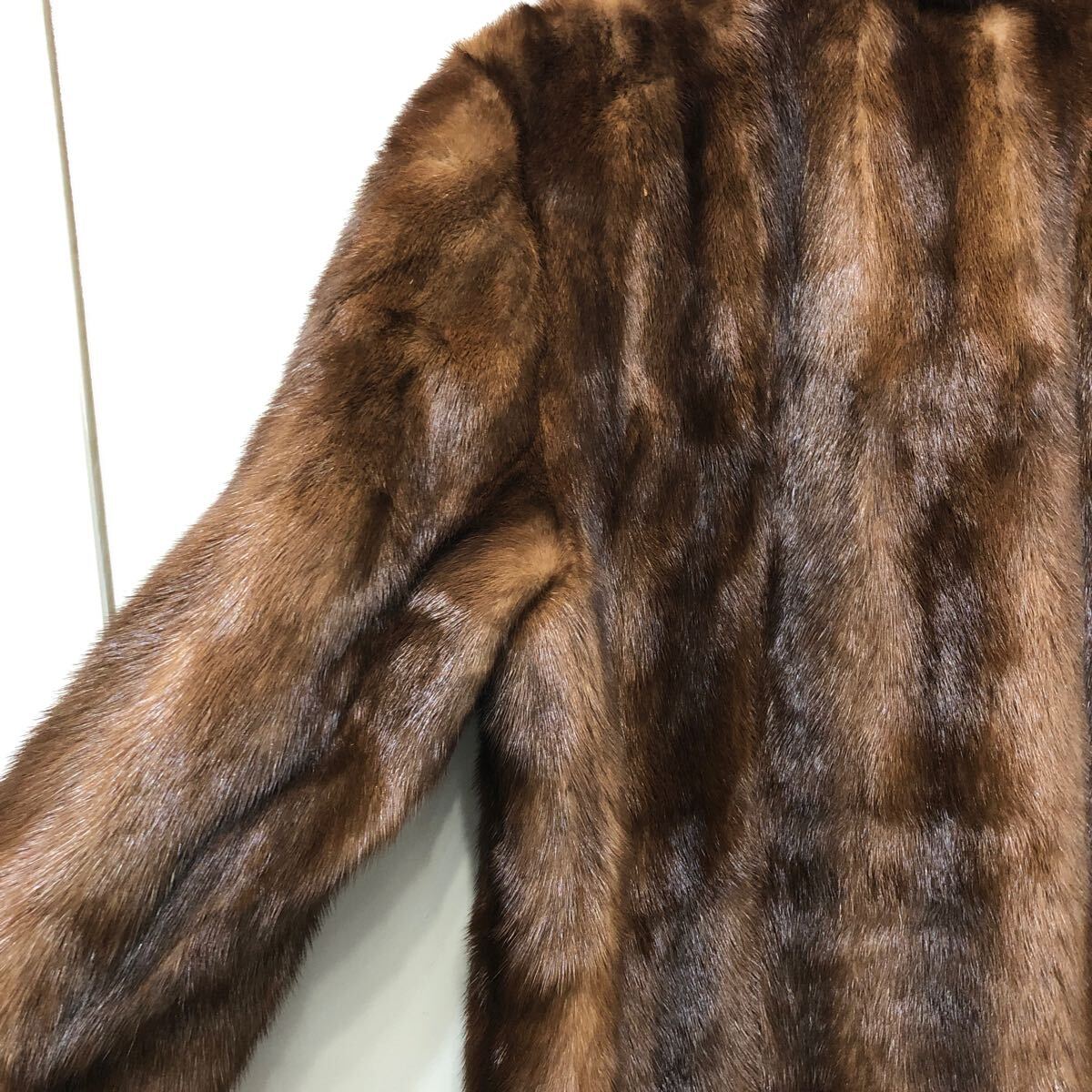 Malvoisie マルヴォワジー 高級毛皮コート ファーコート ブラウン アウター レディース 15サイズ ミンク ハーフコート_画像4