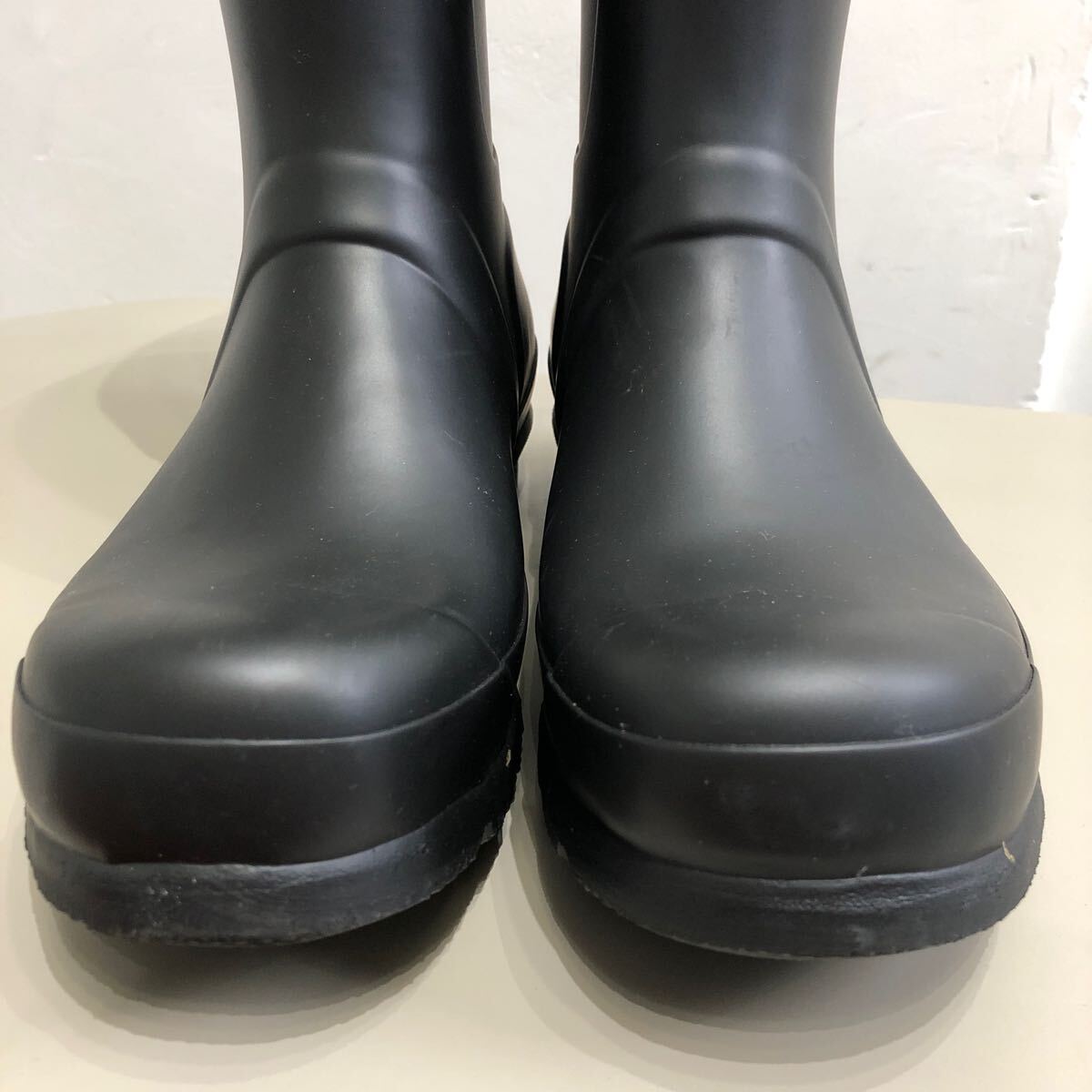 HUNTER MENS ORIGINAL SHORT BLACK ハンター メンズ オリジナル ショート レインブーツ 長靴 UK8 US9 EU42 MFS9000RMA ブラック 27cmの画像7