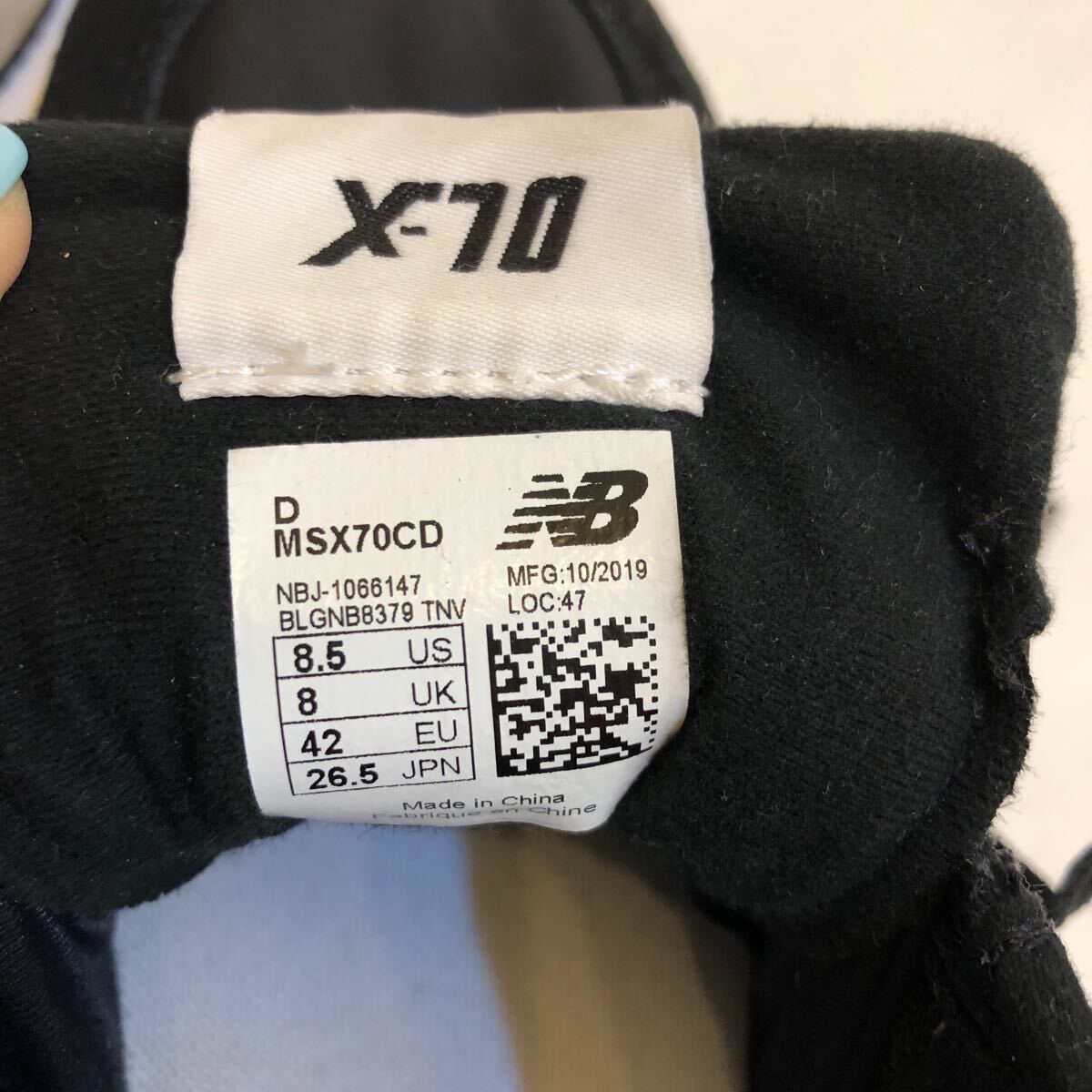 New Balance ニューバランス スニーカー 26.5cm D MS X 70CD ブラック ホワイト シューズ メンズ 靴 FRESH FOAM の画像6
