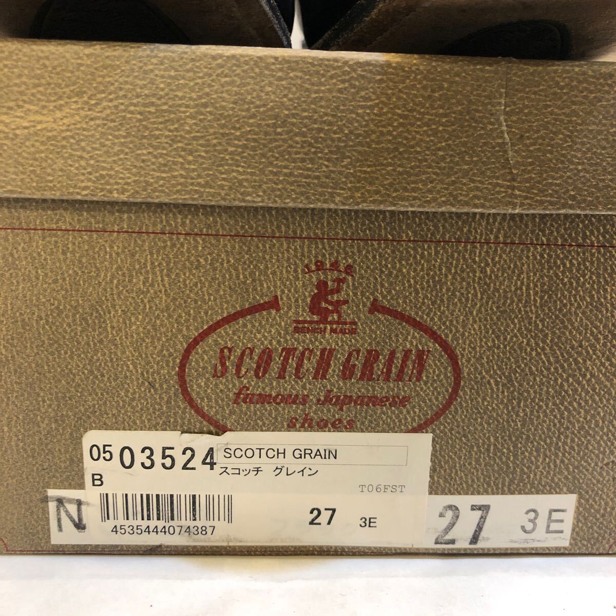 SCOTCH GRAIN スコッチグレイン ビジネスシューズ レザーシューズ ストレートチップ ブラック 27cm 3E 05 03524 B メンズ 紳士 靴 _画像2