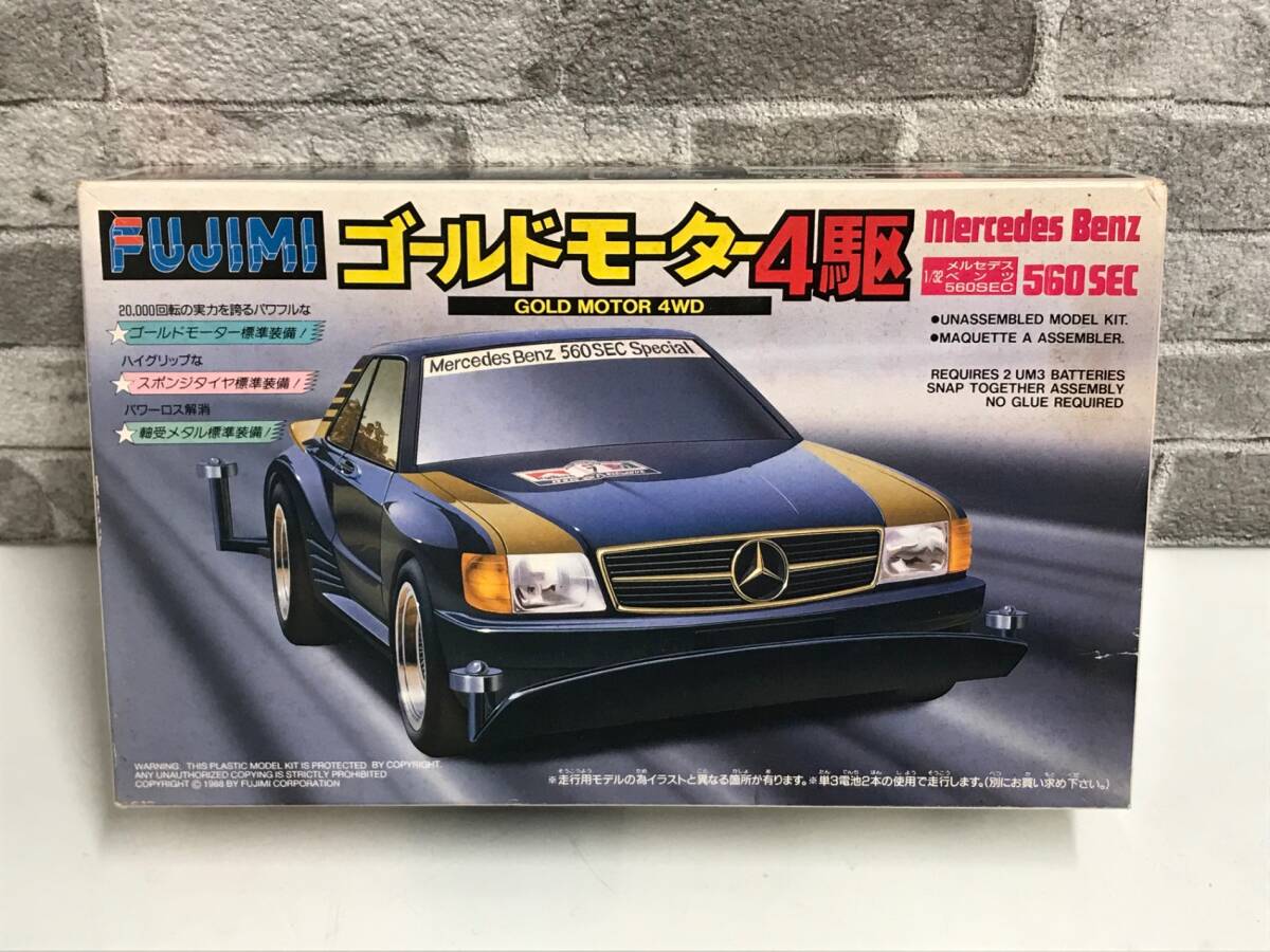 【 в настоящее время  вещь 】 разобранный   FUJIMI ... 1/32  золотой  мотор 4... серия  No.5  Mercedes-Benz  560SEC