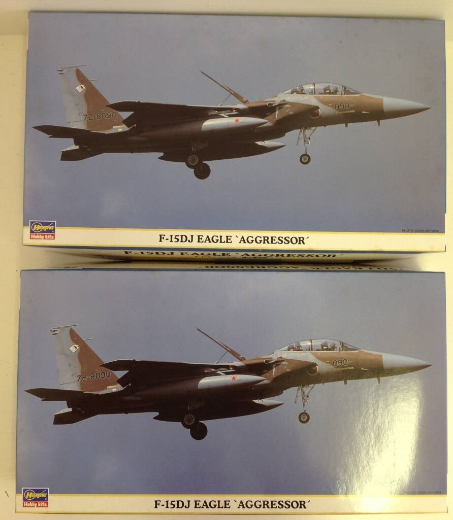 未組立☆限定生産☆プラモデル ハセガワ 1/72 F-15DJ イーグル `飛行教導隊` 日本航空自衛隊 複座戦闘機 00276 2点まとめ品の画像1