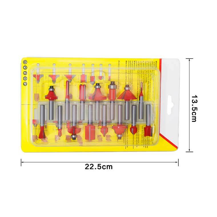 トリマービット 15本セット 超硬 軸径6.35mm DIY ルーター 面取り 木工 面取り コロ付き アリ ボーズ面 ストレートビット_画像7