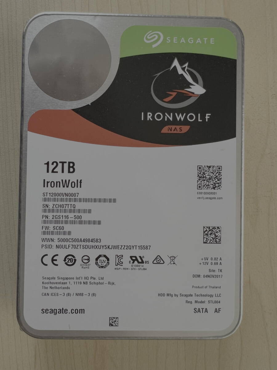 3.5” HDD 12TB Seagate ST12000VN0007_画像1