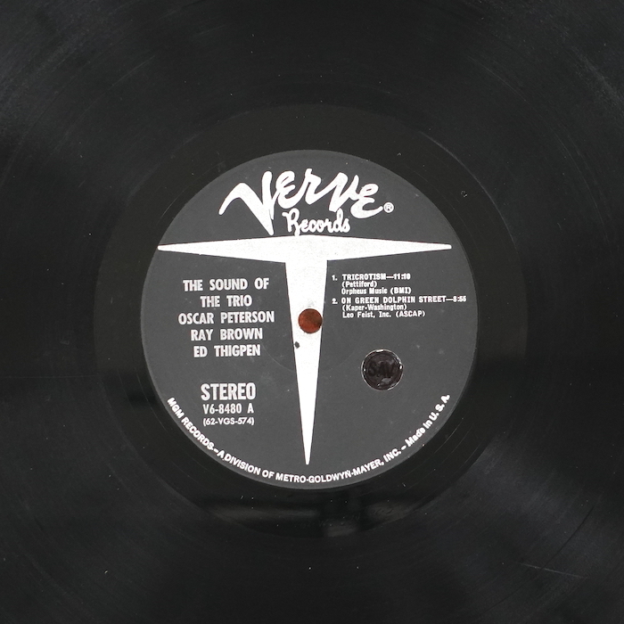 Oscar Peterson The Sound Of The Trio 黒T US-ORIGINAL V6-8480 ジャズ_画像3