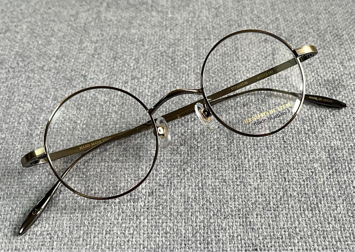 新品未使用「NOVA HANDMADE ITEM」ラウンド メガネ H-3124 C-5 新品未使用「NOVA HANDMADE ITEM」ラウンド メガネ H-3124 C-5