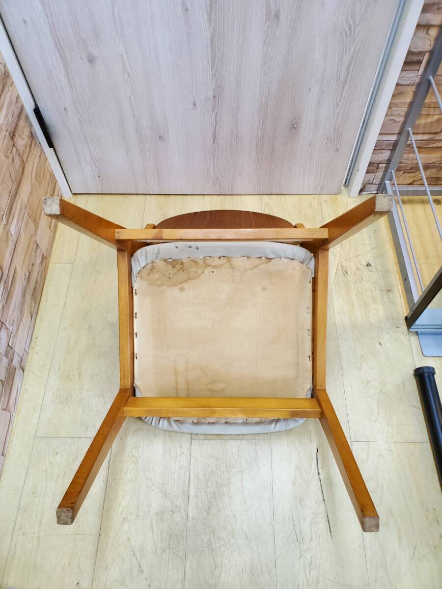 ② 天童木工 TENDO 水之江忠臣 ダイニングチェア (ブックチェア) 図書館椅子 Dining Chair Book Chair 検) チーク材 ヴィンテージ カリモク_画像6