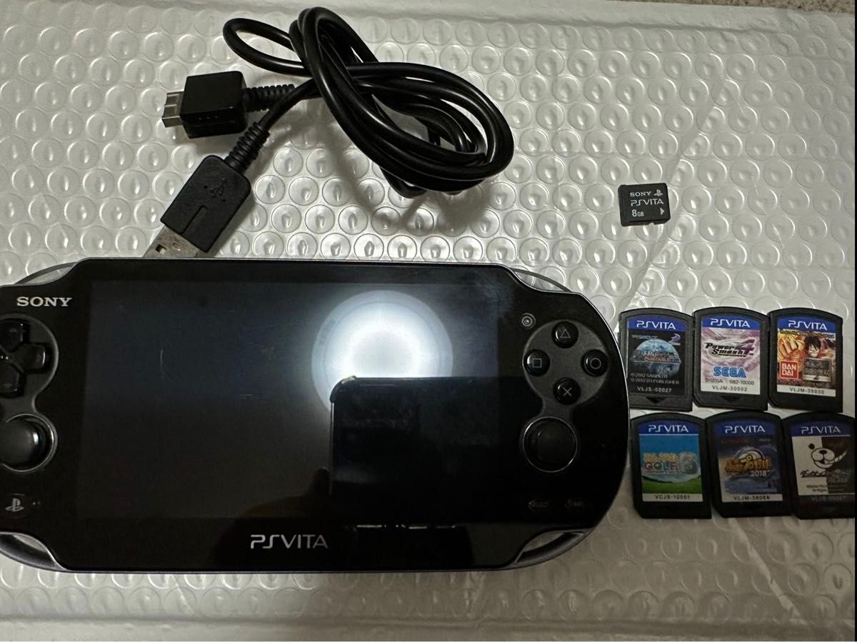 PlayStation Vita PCH-1100  傷多数あり　画面焼けあり【オマケソフト6本付き】