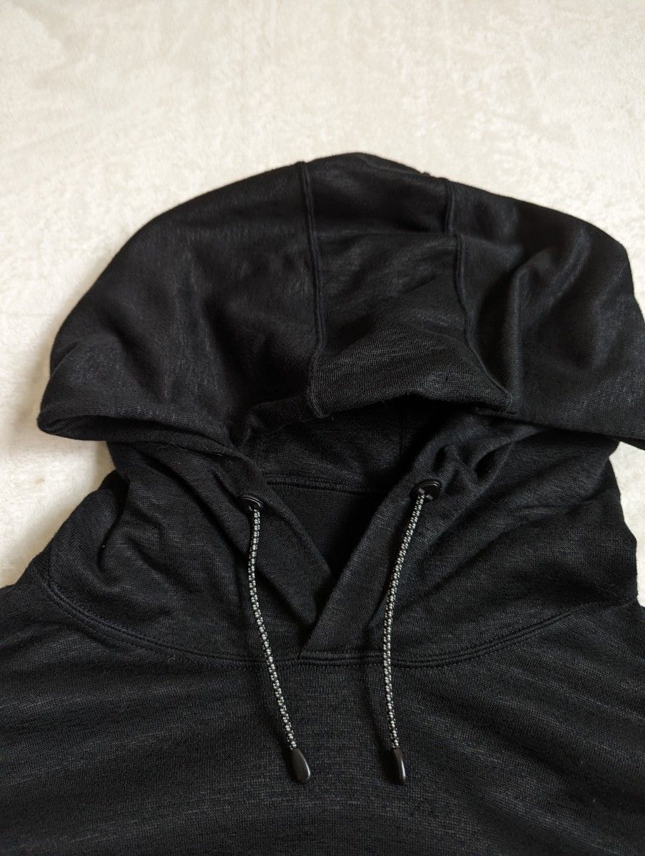 meanswhile ミーンズワイル　ICE LINEN LOOPBACK HOODIE　size4/Off Black