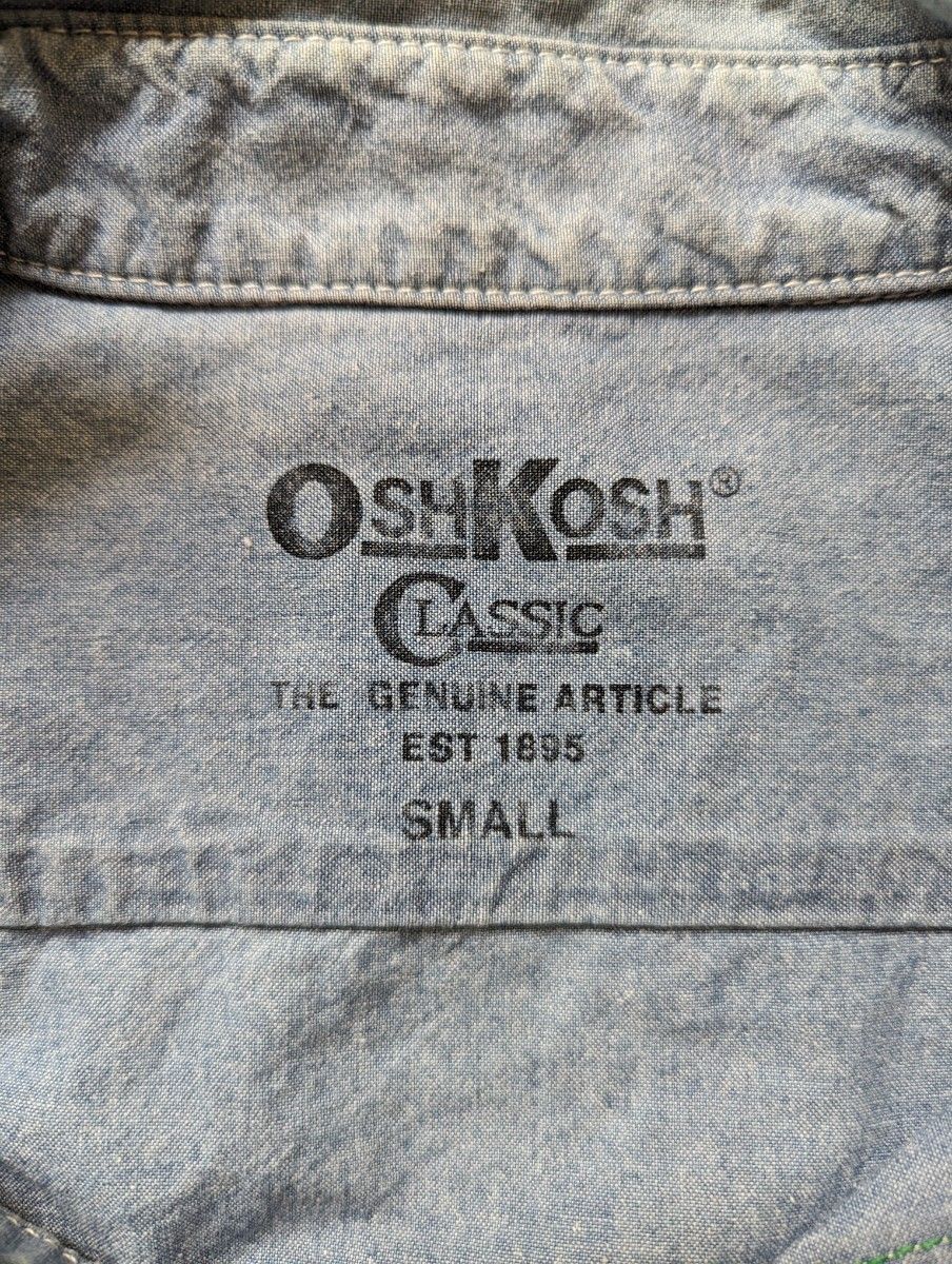 OSHKOSH オシュコシュ　シャンブレーワークシャツ　Sサイズ