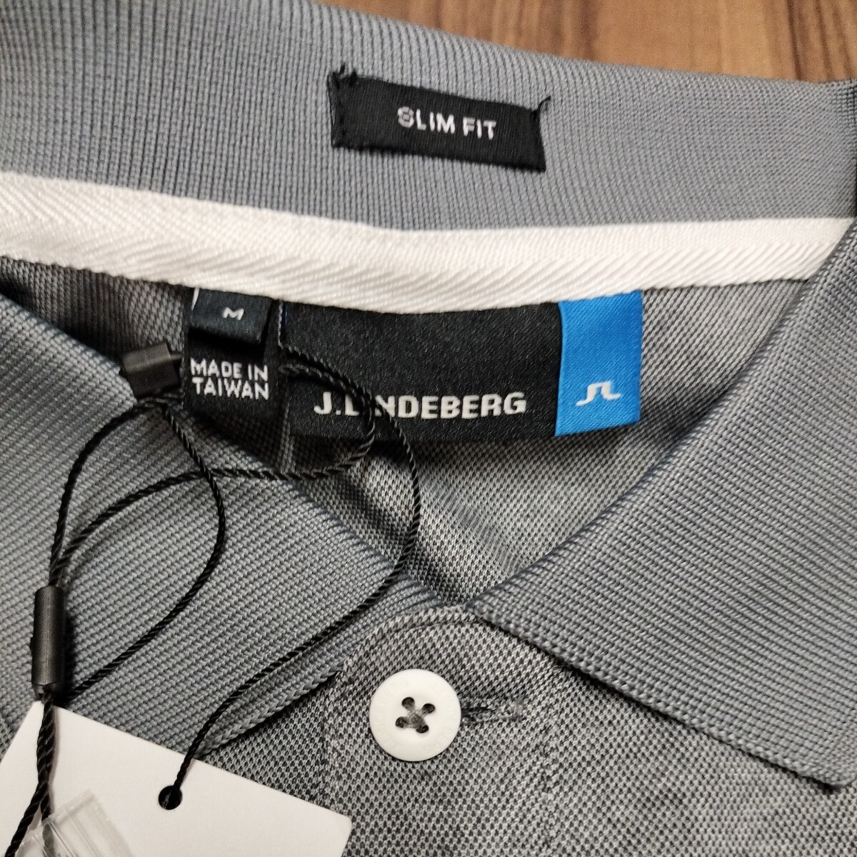  new goods J.LINDEBERG J Lindberg size US M Japan L polo-shirt with short sleeves unused popular gray regular price 14300 jpy 