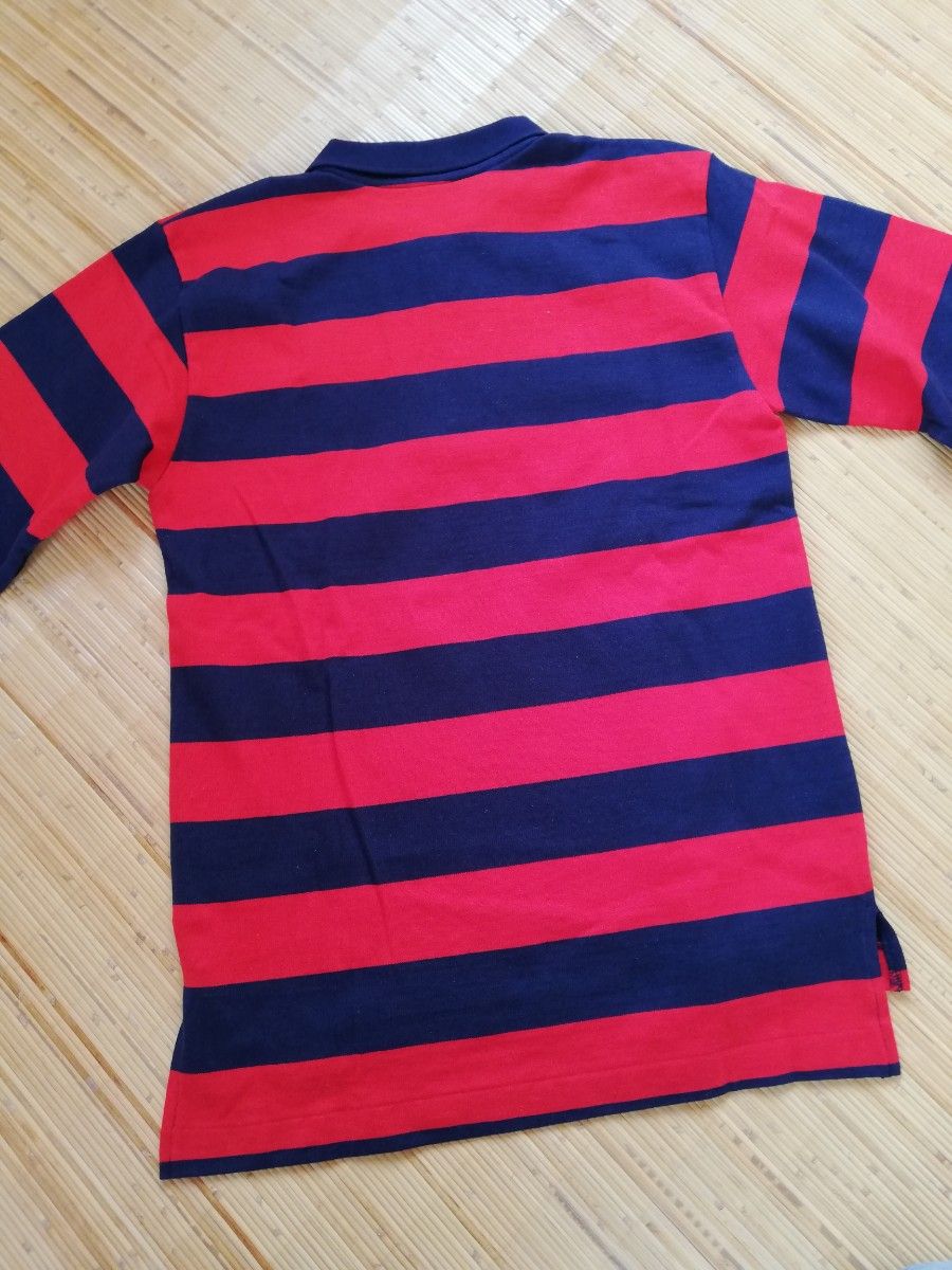 リーバイス　Levi's　長袖　 ポロシャツ ラガーシャツ ボーダー　赤×紺　レッド×ネイビー　160サイズ　新品未使用