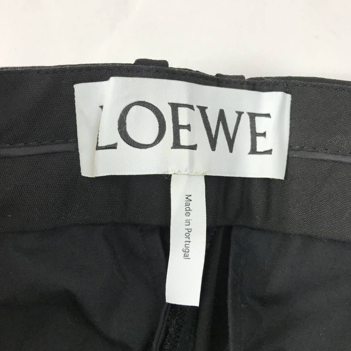 j83 LOEWE ロエベ ウール センタープレス パンツ スラックス ボトム ブラック 黒 36 レディース 正規品 フォーマル ビジネスの画像5