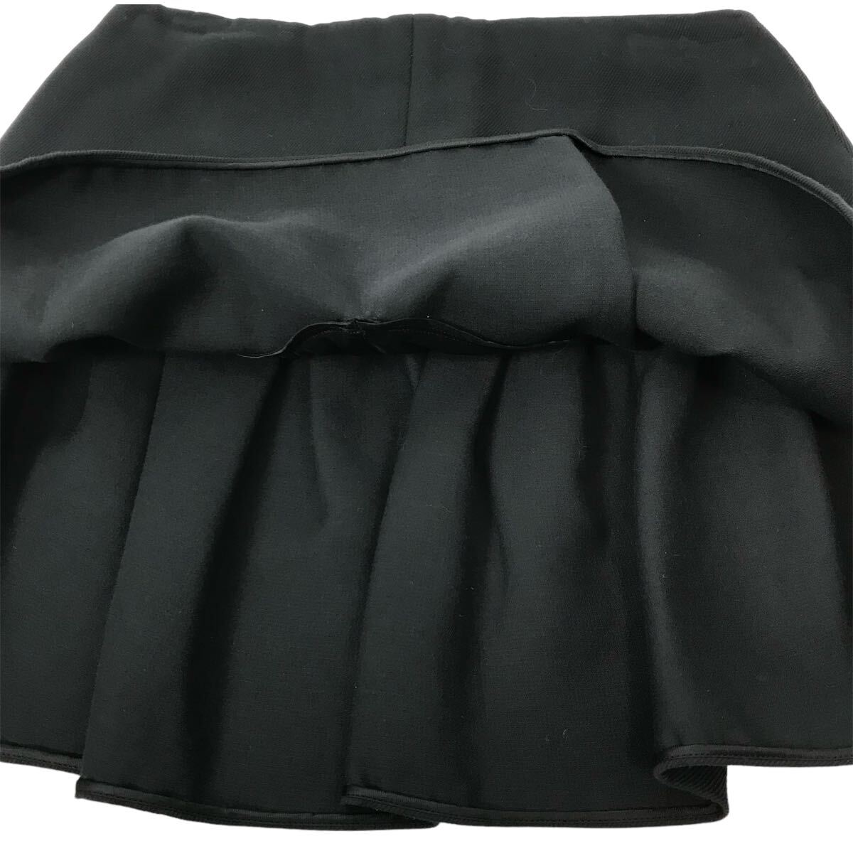 j273 正規品 miumiu ミュウミュウ 2011 ミニスカート フレアスカート ブラック 42 イタリア製 レディース コットン 100% 良品 の画像8