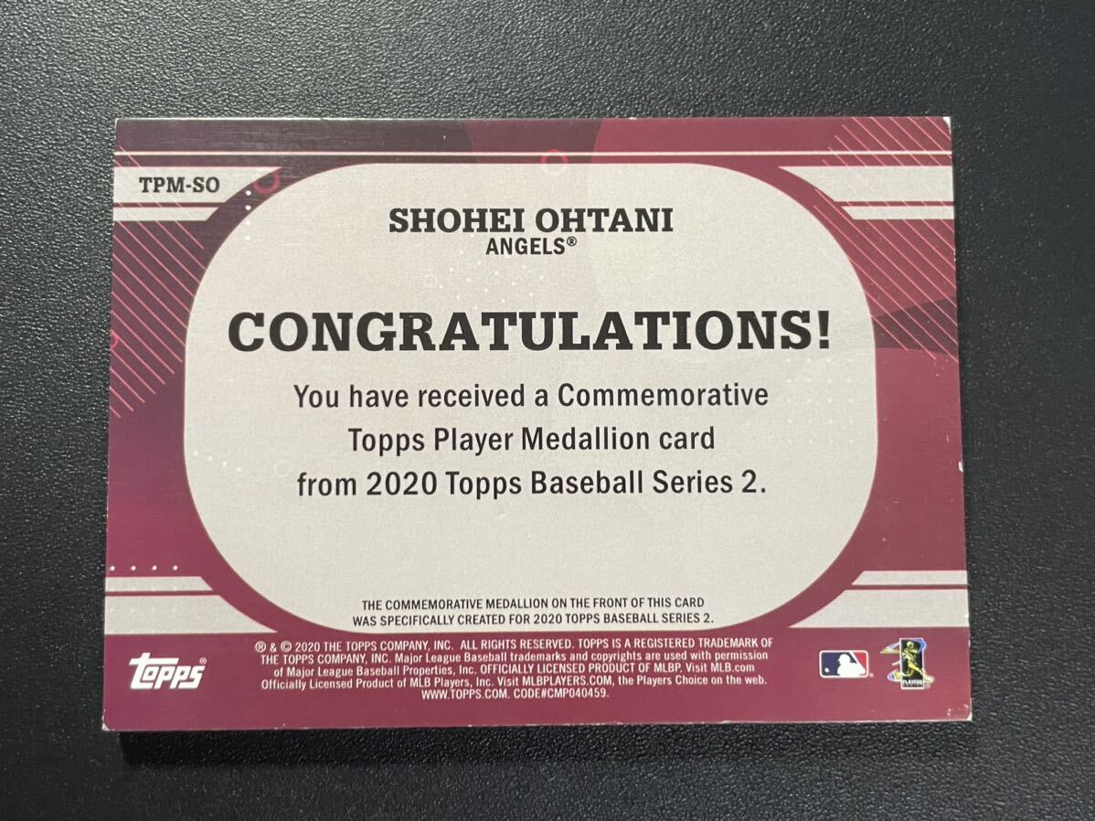 大谷翔平 2020 Topps Commemorative Coin Medallion Card Shohei Ohtani ドジャース MLBカード メダリオンコイン WBCの画像2