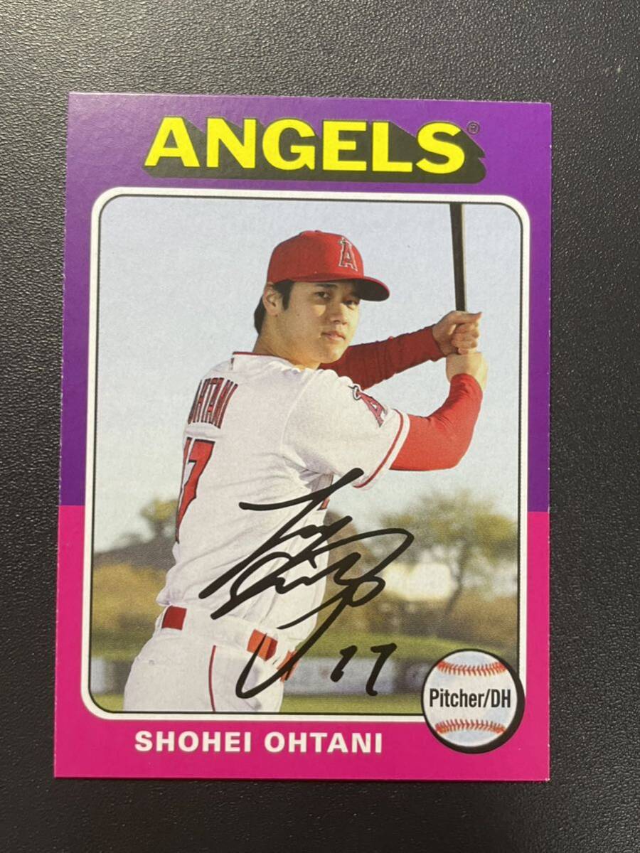 大谷翔平 2019 Topps Archives PINK プリントサイン入り Shohei Ohtani ドジャース MLBカードの画像1