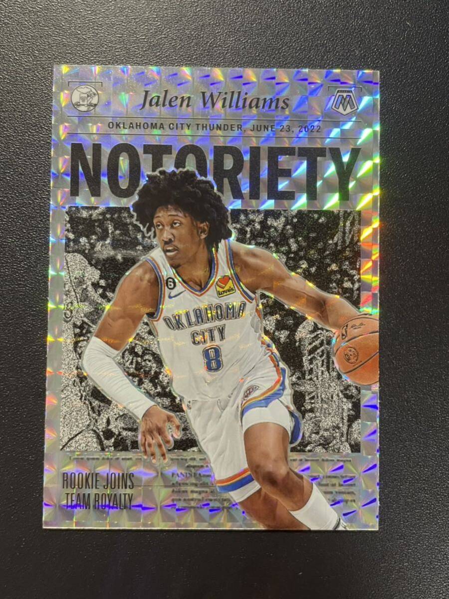Jalen Williams RC 2022 Mosaic SILVER Notoriety Rookie Card ルーキーカード ジェイレンウィリアムズ NBAカードの画像1